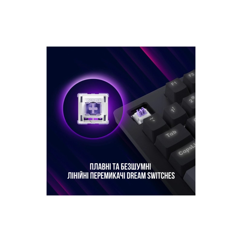 Клавиатура Lorgar Azar 514 RGB USB UA Black (LRG-GK514B-UA)