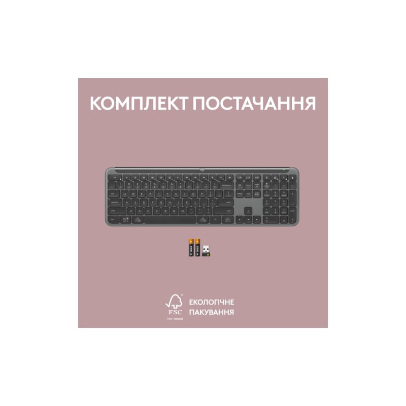 Клавиатура Logitech K950 Bluetooth/Wireless UA Graphite (920-012465)