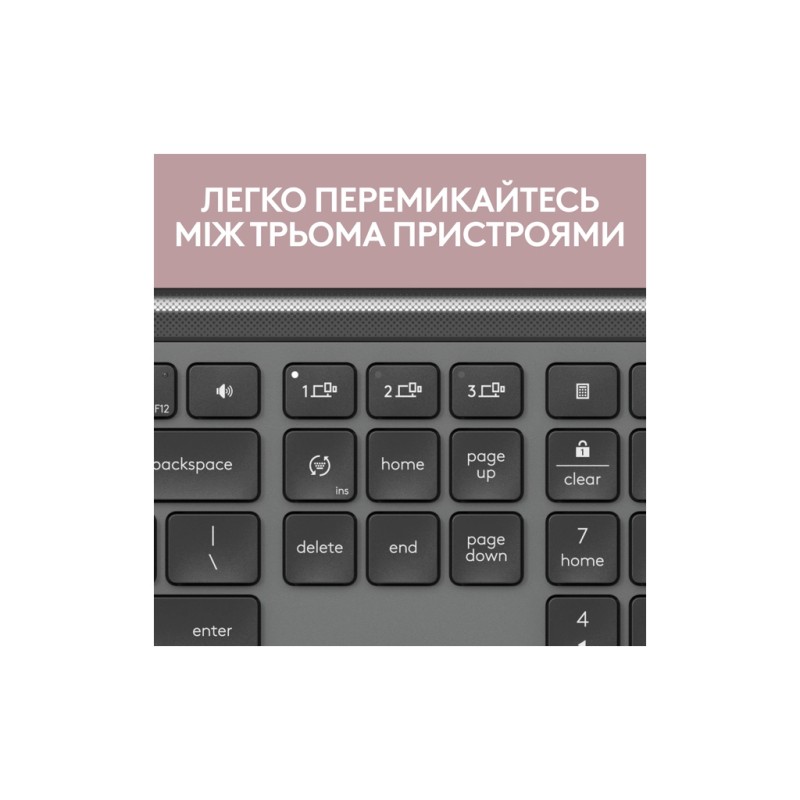 Клавиатура Logitech K950 Bluetooth/Wireless UA Graphite (920-012465)