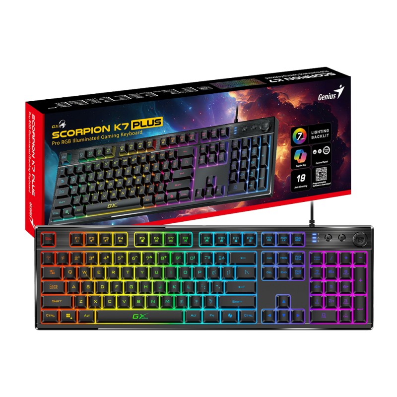 Клавиатура Genius Scorpion K7 Plus USB UA Black (31310056404)
