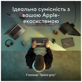 Клавиатура Logitech MX Keys S для MAC Bluetooth/Wireless UA Space Grey (920-011637)