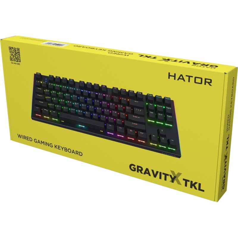 Клавиатура Hator Gravity X TKL Orange USB Black (HTK550UA)