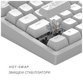 Клавиатура Dark Project ALU81 Terra Nostra PBT RGB Mech G3MS Moonstone White