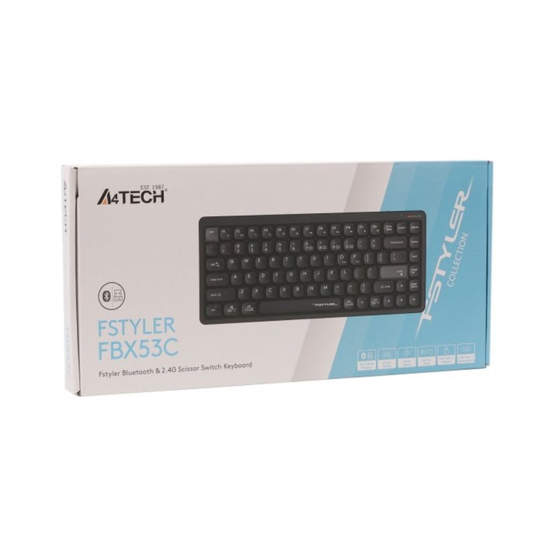 Клавиатура A4Tech FBX53C Wireless/Bluetooth UA Black (4711421001908)