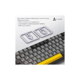 Клавиатура Ajazz AK820 MAX Magnetic Switch RGB USB Black (AK820MAX-WM-BGY)