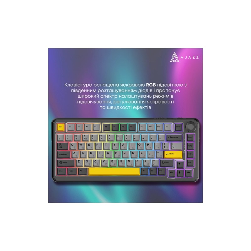 Клавиатура Ajazz AK820 MAX Magnetic Switch RGB USB Black (AK820MAX-WM-BGY)