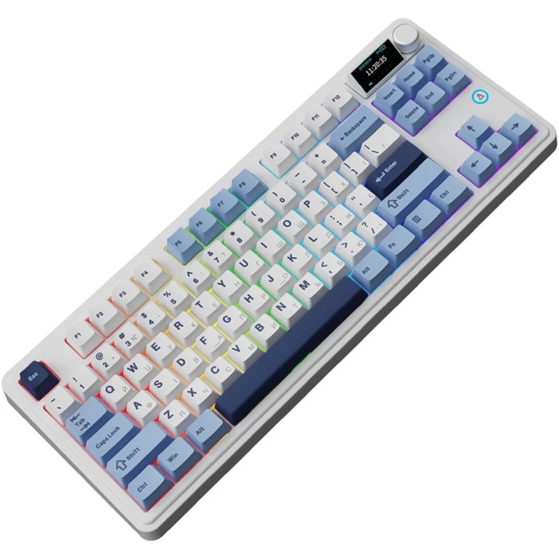 Клавиатура Ajazz AK870 PLUS Murad Switch RGB Wireless/Bluetooth/USB White (AK870-MU-BWD)