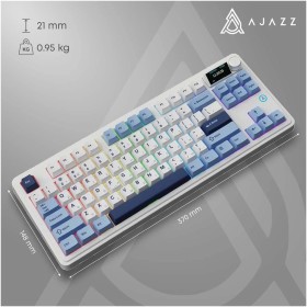 Клавиатура Ajazz AK870 PLUS Murad Switch RGB Wireless/Bluetooth/USB White (AK870-MU-BWD)