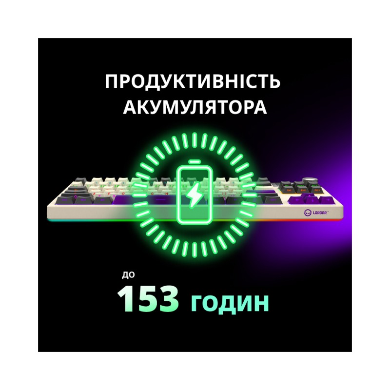 Клавиатура Lorgar KBP70TKLW Wireless TKL Mechanical Pro UA Black/Red (LRG-KBP70TKLW-BK-US)