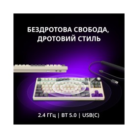 Клавиатура Lorgar KBP70TKLW Wireless TKL Mechanical Pro UA Black/Red (LRG-KBP70TKLW-BK-US)