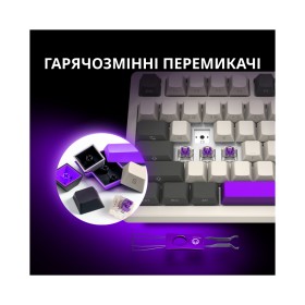 Клавиатура Lorgar KBP70TKLW Wireless TKL Mechanical Pro UA Black/Red (LRG-KBP70TKLW-BK-US)