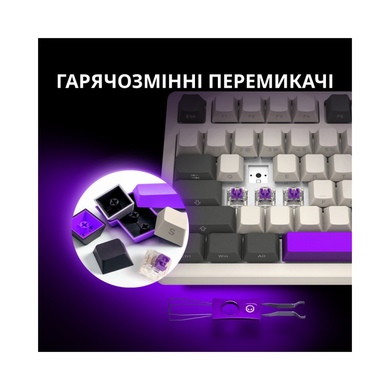 Клавиатура Lorgar KBP70TKLW Wireless TKL Mechanical Pro UA Black/Red (LRG-KBP70TKLW-BK-US)