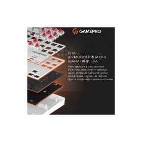 Клавиатура GamePro Genesis Metallic MK110W Outemu Red Switch USB UA White (MK110W)