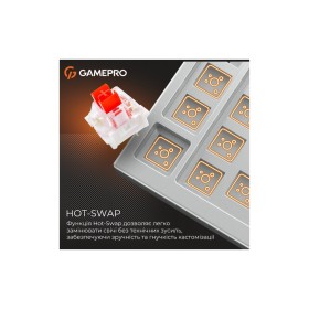 Клавиатура GamePro Genesis Metallic MK110W Outemu Red Switch USB UA White (MK110W)
