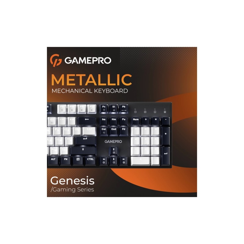Клавиатура GamePro Genesis Metallic MK144B Outemu Red Switch USB UA Black (MK144B)