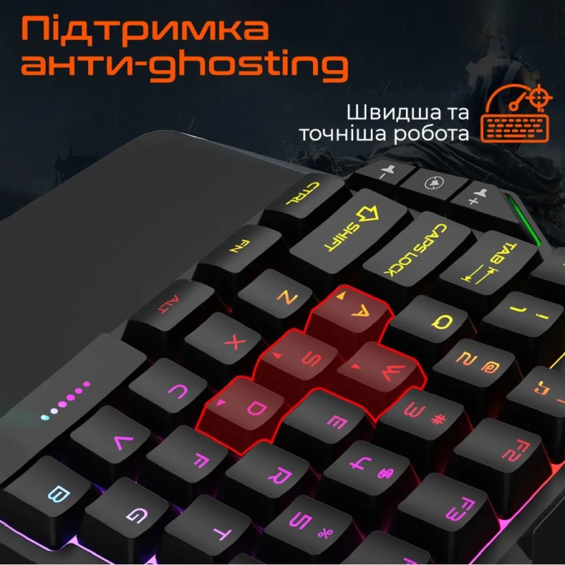 Клавиатура Meetion KB015 USB Black/Orange (MT-KB015-A)