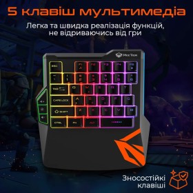 Клавиатура Meetion KB015 USB Black/Orange (MT-KB015-A)