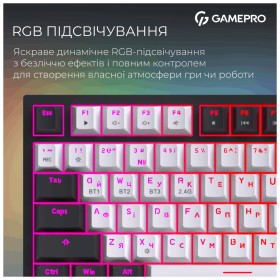 Клавиатура GamePro Asgard Valhalla Pro MK160B-D-Pro Rainy Switch Wireless/Bluetooth/USB