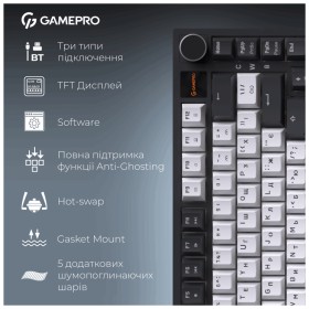 Клавиатура GamePro Asgard Valhalla Pro MK160B-D-Pro Rainy Switch Wireless/Bluetooth/USB