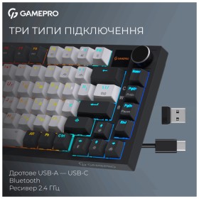 Клавиатура GamePro Asgard Valhalla Pro MK160B-D-Pro Rainy Switch Wireless/Bluetooth/USB