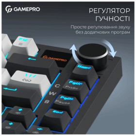 Клавиатура GamePro Asgard Valhalla Pro MK160B-D-Pro Rainy Switch Wireless/Bluetooth/USB UA Black (MK160B-D-Pro)