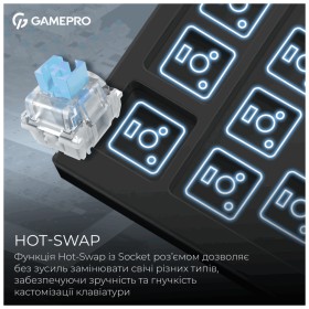 Клавиатура GamePro Asgard Valhalla Pro MK160B-D-Pro Rainy Switch Wireless/Bluetooth/USB UA Black (MK160B-D-Pro)