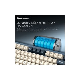 Клавиатура GamePro Asgard Yord Wireless/Bluetooth/USB UA Blue (MK266BL)