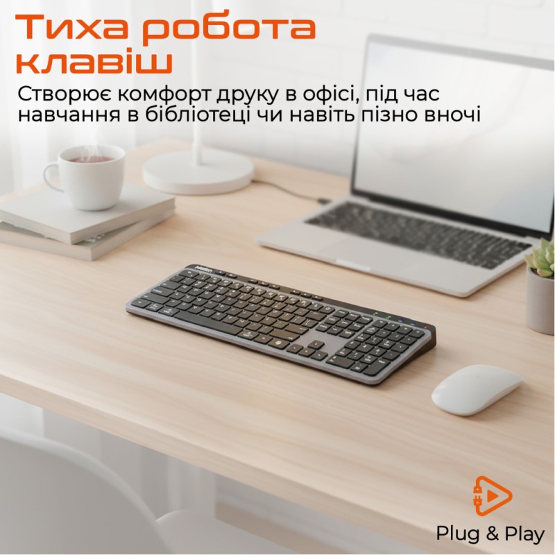Клавіатура Meetion WK330 Wireless/Bluetooth Black (MT-WK330-A-RUA)