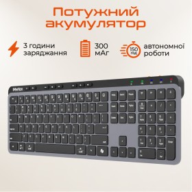 Клавиатура Meetion WK330 Wireless/Bluetooth Black (MT-WK330-A-RUA)