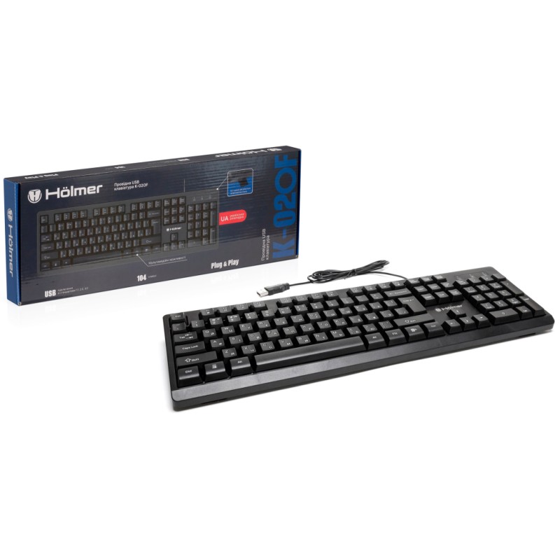 Клавиатура Hölmer K-02OF USB UA Black (K-02OF)
