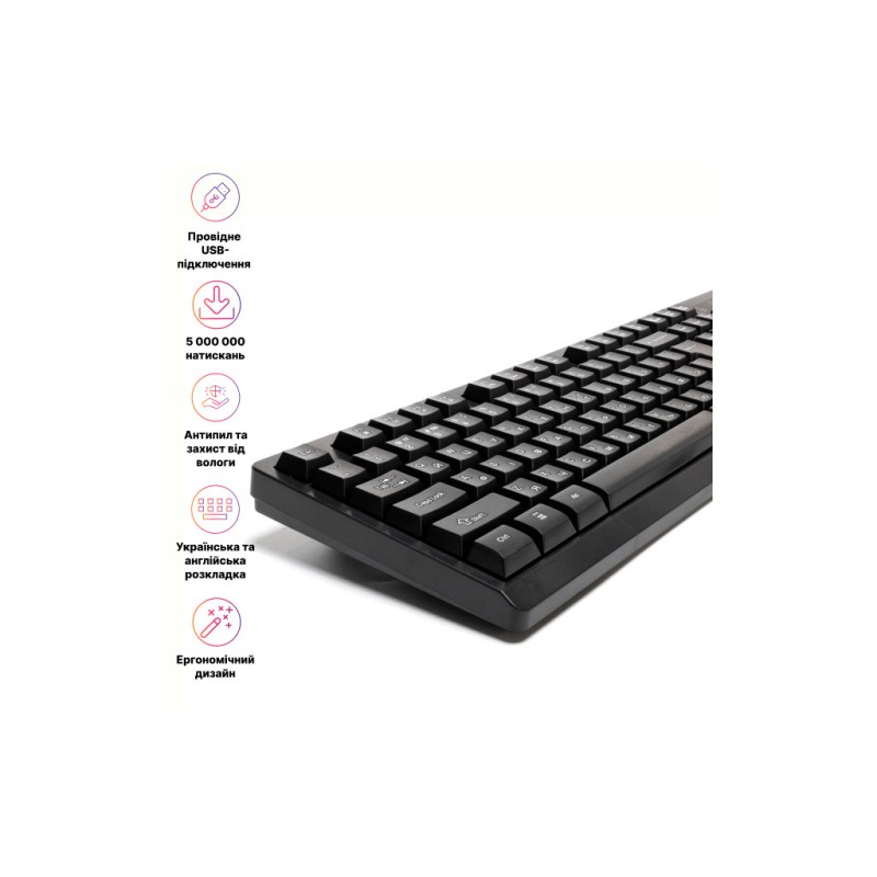 Клавиатура Hölmer K-02OF USB UA Black (K-02OF)