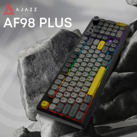 Клавиатура Ajazz AF98 Plus Wireless/Bluetooth/USB UA Black/Grey/Yellow (AF98-PLUS-BGY)
