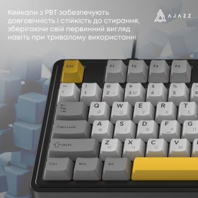 Клавиатура Ajazz AK980 MAX Magnetic Switch USB UA Black/Grey/Yellow (AK980-MAX-M-BGY)