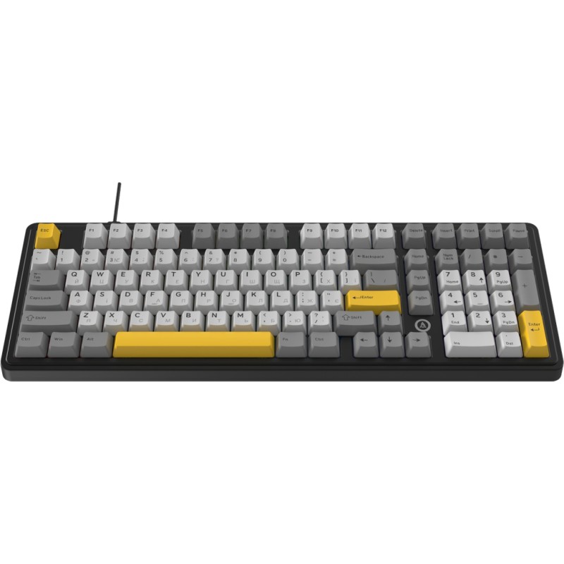 Клавиатура Ajazz AK980 MAX Magnetic Switch USB UA Black/Grey/Yellow (AK980-MAX-M-BGY)