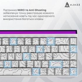 Клавиатура Ajazz NK68 Red Switch USB UA White (NK68-R-S-W)
