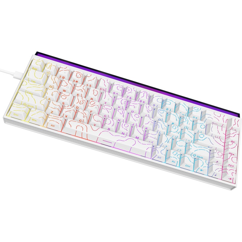 Клавиатура Ajazz NK68 Red Switch USB UA White (NK68-R-S-W)