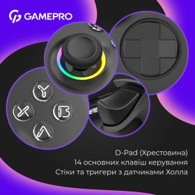 Геймпад GamePro с зарядной станцией BT 5.3/USB/2.4 ГГц