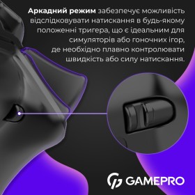 Геймпад GamePro с зарядной станцией BT 5.3/USB/2.4 ГГц (Switch/PC/iOS/Android) RGB Black (GPX13BDOC)