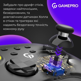 Геймпад GamePro с зарядной станцией BT 5.3/USB/2.4 ГГц