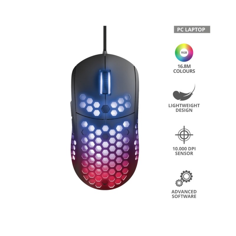 Мышка Trust GXT 960 Graphin Ultra-lightweight RGB USB Black (23758)