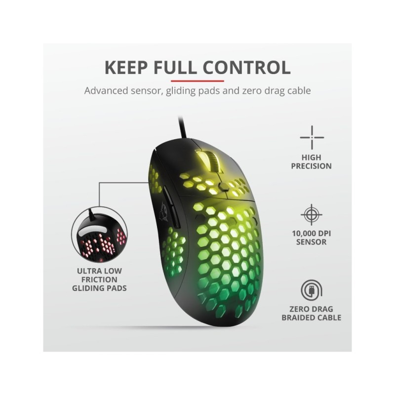 Мышка Trust GXT 960 Graphin Ultra-lightweight RGB USB Black (23758)