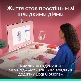 Мышка Logitech POP Mouse With Emoji Bluetooth Rose (910-007413)