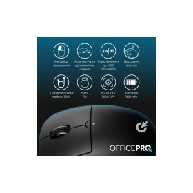 Мышка OfficePro M307B Silent Click Wireless/Bluetooth Black (M307B)