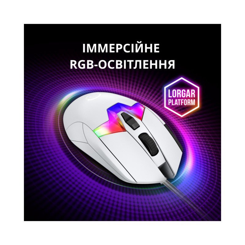 Мишка Lorgar MSP80 Pro USB White (LRG-MSP80-WH)