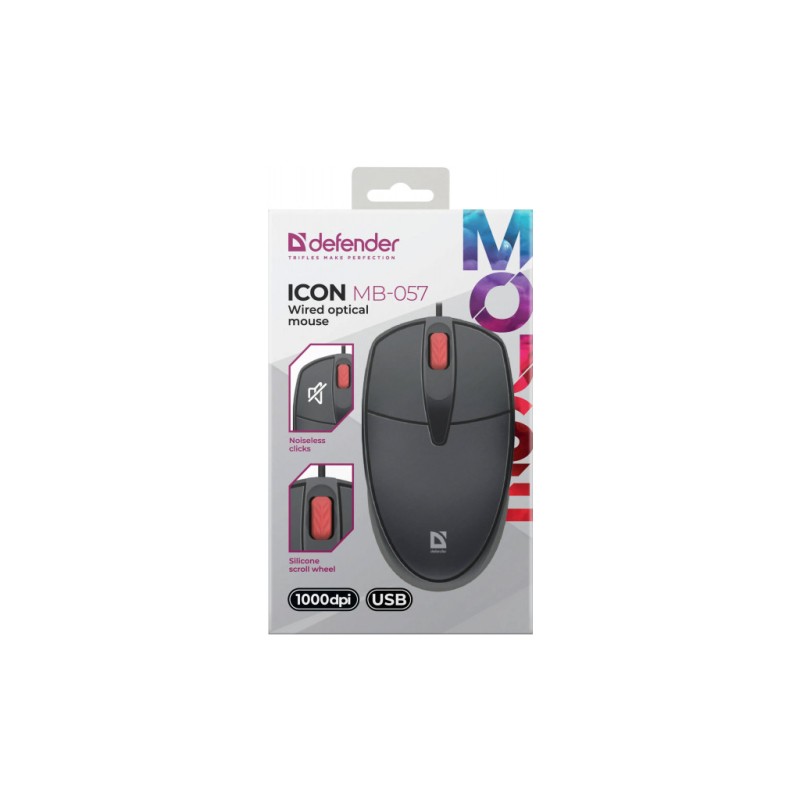 Мышка Defender Icon MB-057 USB Black (52057)