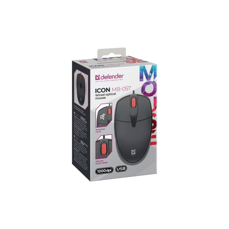 Мышка Defender Icon MB-057 USB Black (52057)