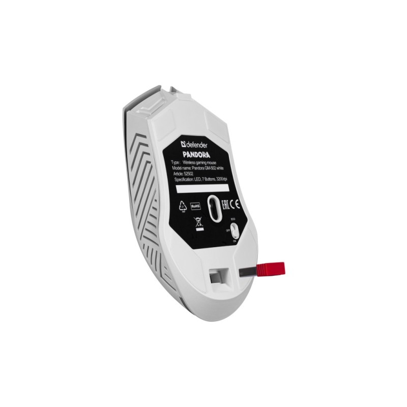 Мышка Defender Pandora GM-502 LED Wireless White (52502)
