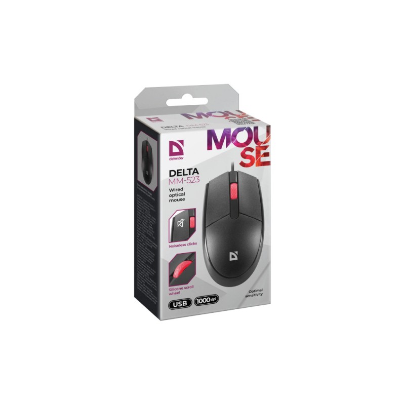 Мышка Defender Delta MM-523 USB Black (52523)