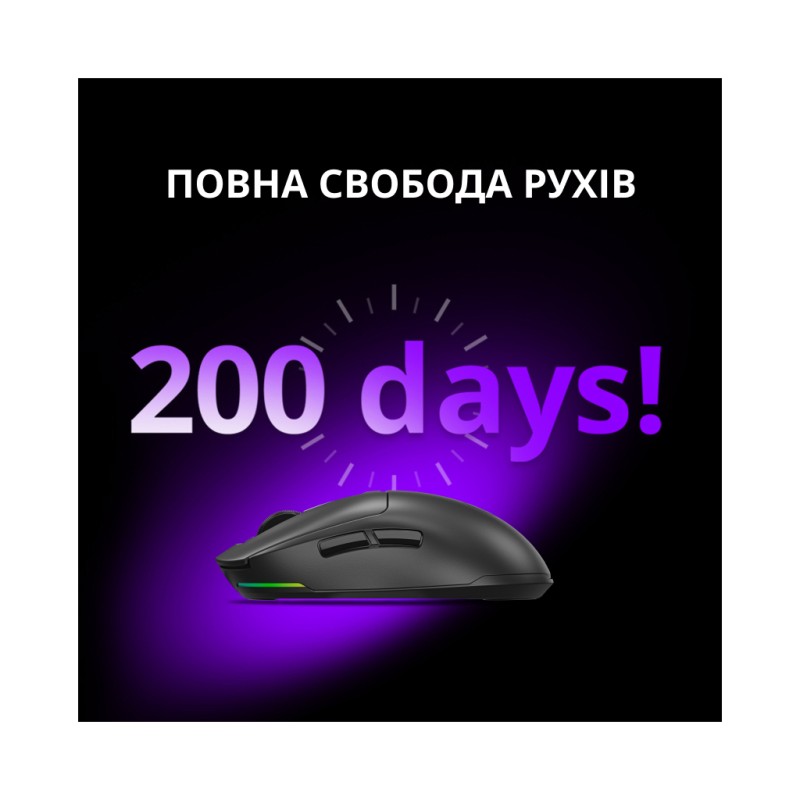 Мышка Lorgar MSA10W Wireless Gaming Black (LRG-MSA10W-BK)