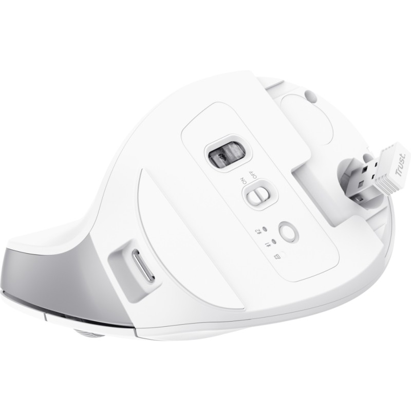Мышка Trust Bayo+ Ergonomic Wireless/Bluetooth White (25399)